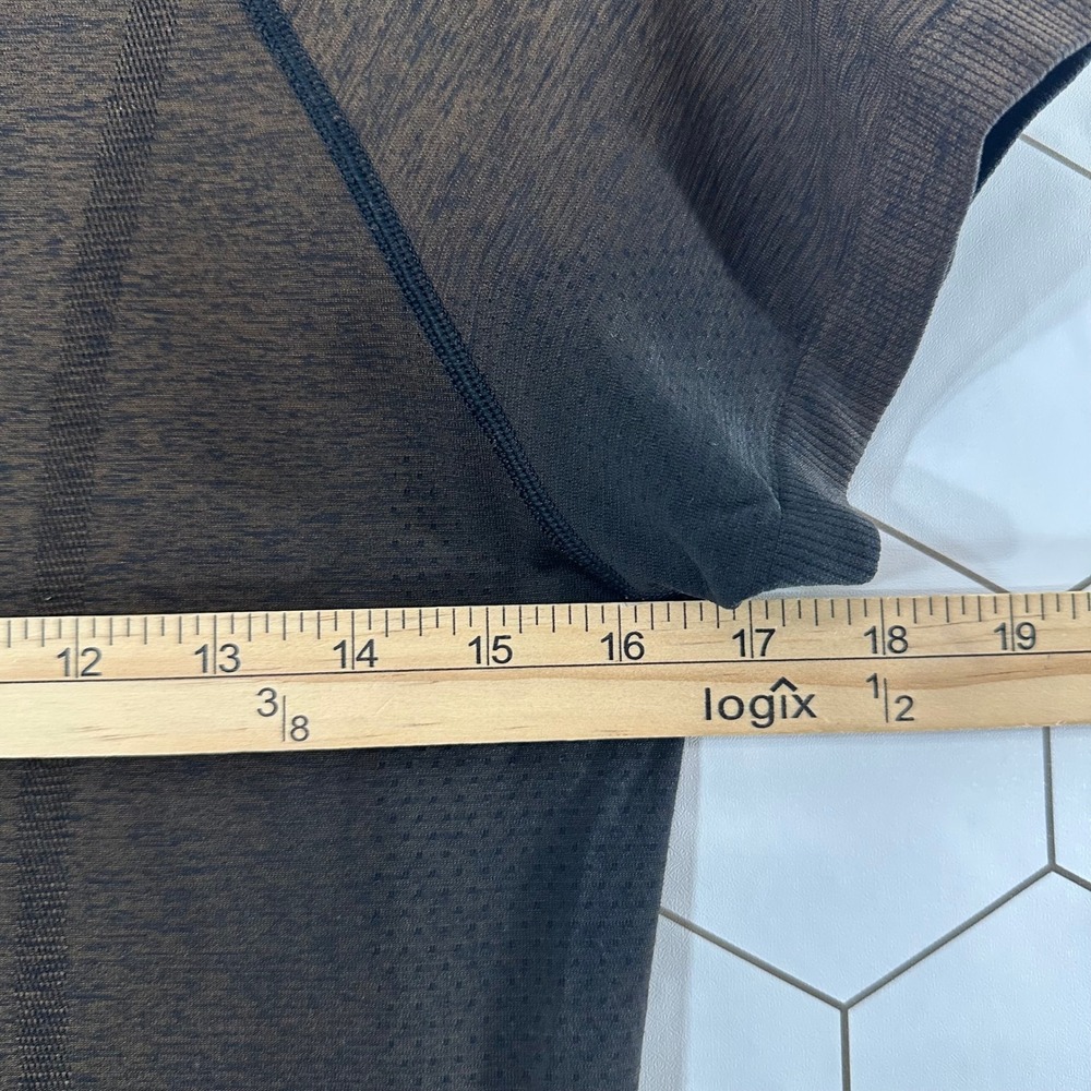 Lululemon Swiftly Tech Short Sleeve Crew 2.0 Heathered Black Brown Running Shirt - Picture 5 of 5